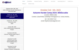 AJKA-I Autumn Karate Camp